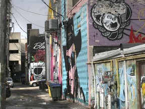 An alley in downtown Windsor west of Ouellette Avenue near Maiden Lane is shown on Friday, November 12, 2021.