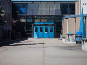 An entrance to Vincent Massey Secondary School in Windsor is shown in this 2017 file photo.