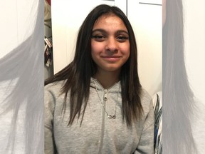 Windsor police are looking for Yasmine Workman, 15, who was last seen in the 1900 block of Tourangeau Road on Thursday, Nov. 25, 2021. She is missing and police are concerned for her safety.