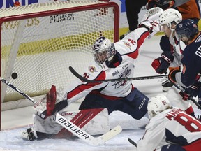 After posting a shutout in his first start on Saturday, Matt Tovell was chased from the net on Sunday, but the Windsor Spitfires rallied to sweep a weekend series with the Flint Firebirds with a 7-6 shootout win at the WFCU Centre.