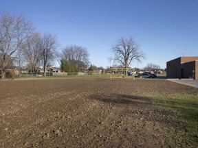 The location where the former skate park was located, behind the Community Hub in Amherstburg, is pictured on Monday, Nov. 22, 2021.