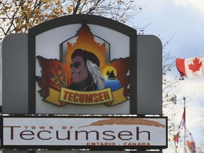 A Tecumseh sign is shown on Thursday, November 18, 2021.