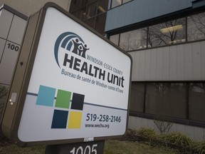 The Windsor-Essex County Health Unit is pictured on March 19, 2020.
