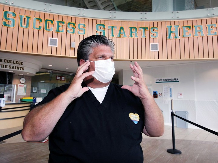  “I would have said, no, people aren’t like that.” Windsor Regional Hospital CEO David Musyj is shown at the former St. Clair College field hospital on Aug. 11, 2020. (NICK BRANCACCIO/Windsor Star)