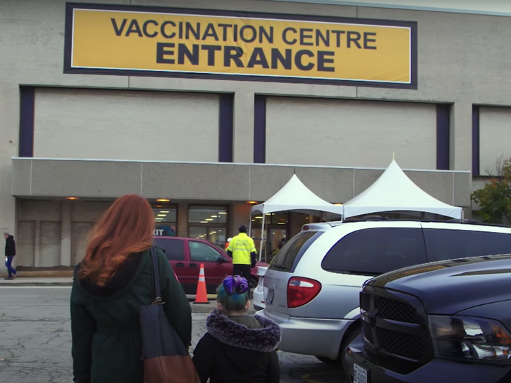  Screen shot from a video prepared for children getting vaccinated at Devonshire Mall.