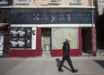 A empty storefront along Queen St. W., near Ossington Ave. in Toronto, Ont. on Tuesday March 9, 2021.