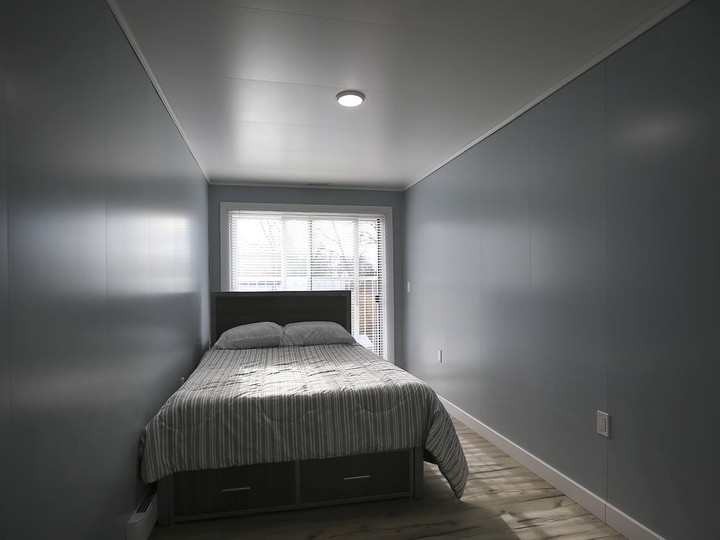  The city unveiled a new affordable housing project located in the 200 block of Watkins Street in the city’s west end on Monday, December 6 , 2021. One of the rooms in the residence is shown.