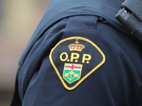 An Ontario Provincial Police officer uniform