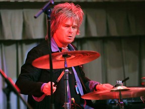 Drummer Jeff Burrows performing with The S'Aints at Caesars Windsor in December 2018.