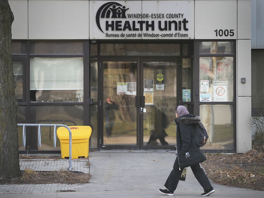 Exterior of the Windsor-Essex County Health Unit offices on Dec. 2, 2021.