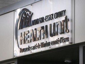 The exterior of the Windsor-Essex County Health Unit is shown on Thursday, December 2, 2021.