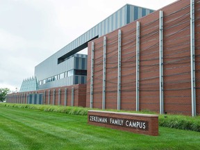 Exterior of the Zekelman Family Campus at the Holocaust Memorial Center in Farmington Hills, Michigan.