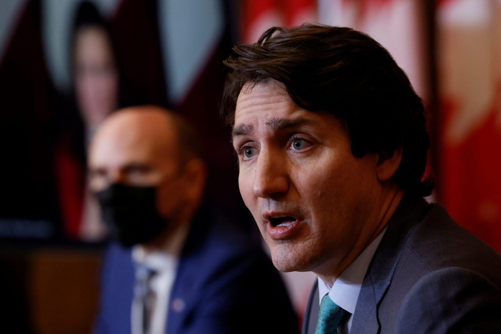 Prime Minister Justin Trudeau said at a news conference Wednesday in Ottawa that Canadians are frustrated and angry about cancelled surgeries and tough public health restrictions that are the result of people not getting vaccinated for COVID-19. (REUTERS/Blair Gable)
