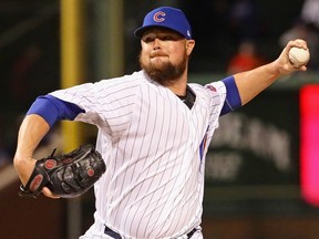 Jon Lester of the Chicago Cubs delivers the ball against the Pittsburgh Pirates at Wrigley Field on September 27, 2018 in Chicago.