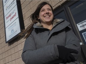 Sarah Cipkar, lead researcher on a project to help municipalities and homeowners explore adding accessible dwelling units on properties, is pictured outside the Windsor-Essex Family Services office, on Tuesday, Jan. 11, 2022.