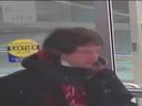 A surveillance camera image of a suspect in an arson incident in downtown Windsor on Jan. 13, 2022.