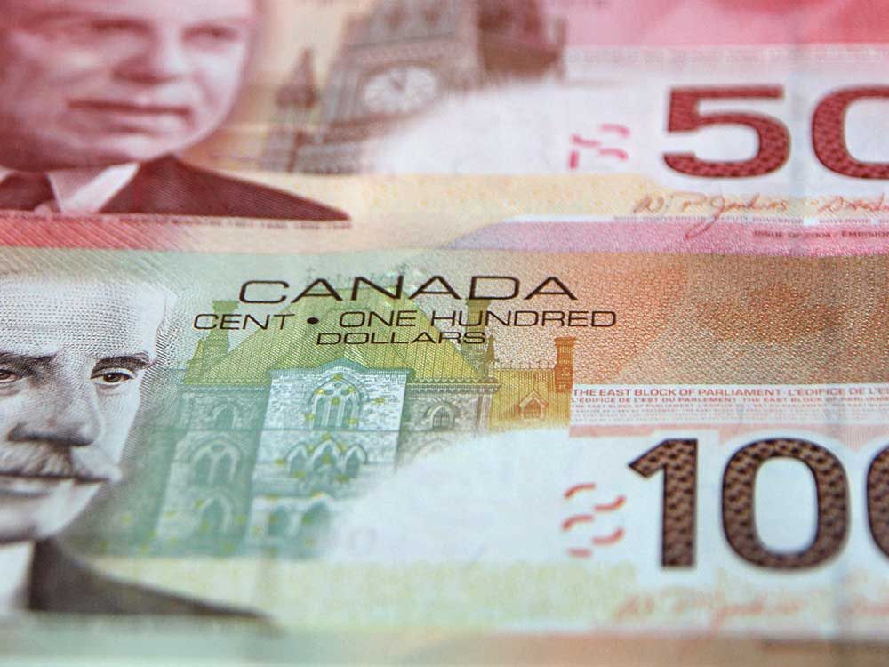 A file image of Canadian cash.