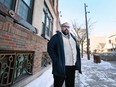 Windsor Coun. Rino Bortolin is shown on Pelissier Street on Wednesday, January 26, 2022 near a couple of city-run security cameras.