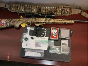 Ontario Provincial Police seized suspected fentanyl, methamphetamine, hydromorphone, and a loaded firearm from a home on Peters Road on Walpole Island the morning of Friday, Jan. 28, 2022.