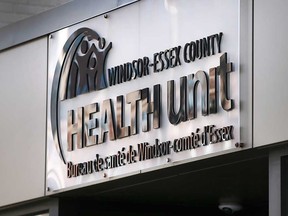 The exterior of the offices of the Windsor-Essex County Health Unit is shown in this December 2021 file photo.