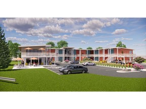 Artist rendering of the propose Grove Motel in Colchester.