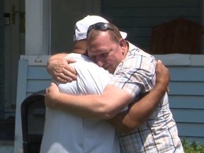 Randy and Eddie Waites, brothers who didn't know the other existed, reunited