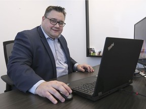 Justin Falconer, CEO of Workforce WindsorEssex is shown at his office on Friday, March 12, 2021.