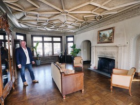 Vern Myslichuk, owner of the Low-Martin home, is shown at the historic Walkerville home on Monday, Feb. 21, 2022. He has put the home on the market for $3.4 million.