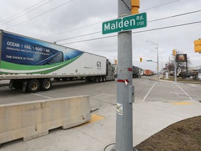 Huron Church Road at Malden Road in Windsor is shown on Feb. 23, 2022.