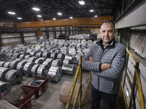 Tony De Thomasis, President and CEO of Essex Terminal Railway is shown inside one of the massive Morterm Limited warehouses in Windsor on Tuesday, February 1, 2022.