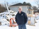 Windsor Coun. Jim Morrison is shown on Roxborough near Northwood on Tuesday, February 8, 2022 where several trees were cut to build new homes in the area.
