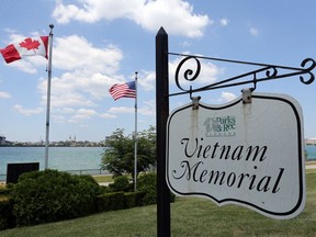 Vietnam Memorial in Windsor in July 2020.