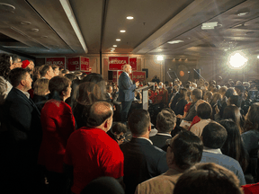 Ontario Liberal Party Leader Steven Del Duca speaks in Toronto on March 26, 2022, as the party announces its first platform plank ahead of the provincial election.