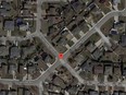 Satellite image of Thorn Ridge Crescent and Crownridge Boulevard in Amherstburg, via Google Maps.