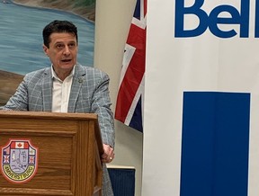 Amherstburg Mayor Aldo DiCarlo talks about the benefits for the town now that Bell Canada's fibre line work is complete.