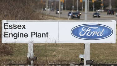 The Ford Essex Engine Plant in Windsor, shown March 25, 2021, was idled this week due to a shortage of microchips.