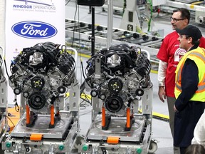 Ford Canada introduced the new 7.3L V8 petrol engine at the Windsor Engine Annex Plant February 7, 2019.