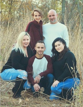 Jody Jackson, top left, is shown at Ojibway Park in October 2020 with (clockwise from top right): husband George, daughter-in-law Kira Warren, son Nate and his daughter Kailey.