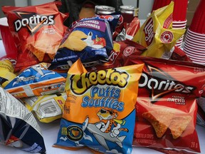WINDSOR, ONTARIO. APRIL 22, 2022 - An assortment of chips are shown at the Windsor Weed Association 4:22 Party on Friday, April 22, 2022.