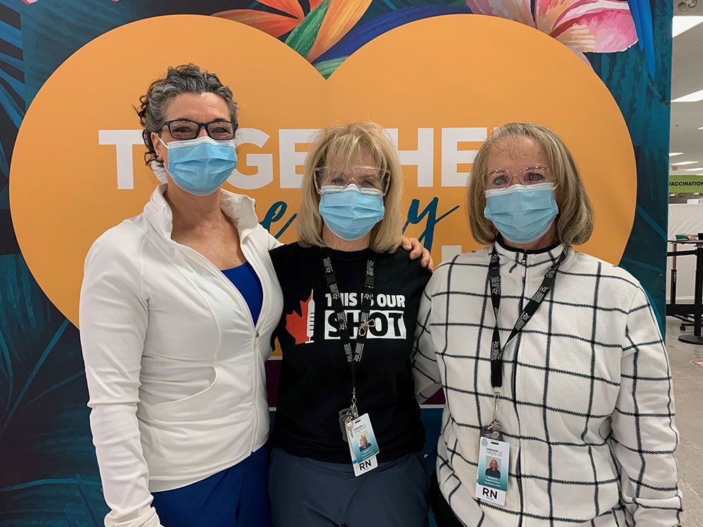Retired nurses Michele Reiser, Debbie Partidge and Melody Quinn all came out of retirement to assist with the demand the COVID-19 pandemic placed on the healthcare system. 
- All Photos supplied