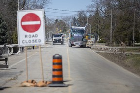 Construction begins on North Talbot Road between Howard Avenue and Southwood Lakes Boulevard, on Tuesday, April 12, 2022.