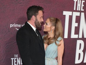 Ben Affleck and Jennifer Lopez attend "The Tender Bar" premiere in Hollywood, Calif., Dec. 12, 2021.