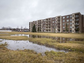 Vacant land where a condominium development is proposed is seen on Wyandotte Street East between Isack Drive and Watson Avenue, on Monday, April 4, 2022.