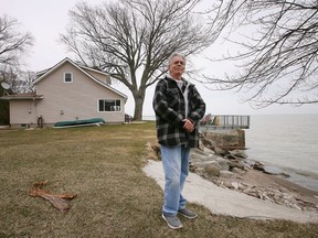 Bruce Fowler is shown near his waterfront home in Colchester on Saturday, April 2, 2022. He is upset about the number of short term rental properties near his retirement home.