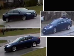 Images of a suspect vehicle in a road rage incident in LaSalle on April 4, 2022.
