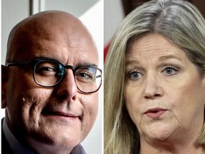 Liberal Leader Steven Del Duca and NDP Leader Andrea Horwath