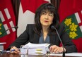 Bonnie Lysyk, auditor general of Ontario, answers questions during her Annual Report news conference at the Ontario Legislature in Toronto on Monday December 7, 2020.