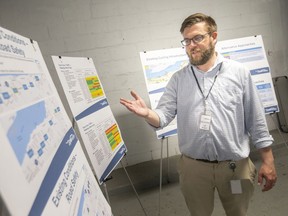 Jeff Hagen, Transportation Planning Senior Engineer for the City of Windsor, is pictured at a public consultation for Wyandotte Street East Corridor Review at the Bike Kitchen on Wednesday, May 18, 2022.