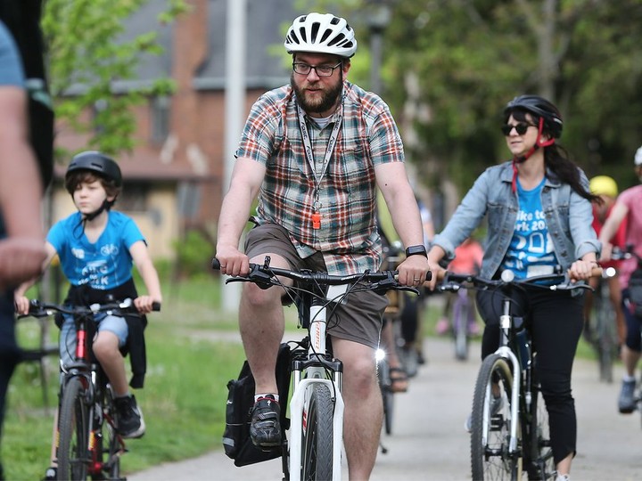  Cyclists participate in the Bike to Work Day event in Windsor on Friday, May 20, 2022.