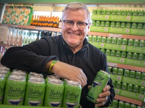 'Started as a bit of a lark.' Bob McKenzie, longtime on-air hockey personality at TSN, promotes his ready-to-drink margarita product, Bobby Margarita, on a visit to Windsor's Roundhouse Centre LCBO on Friday, May 6, 2022.